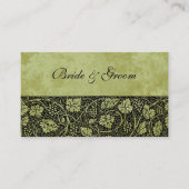 Vintage Wedding, Victoriaans druivenbladeren Informatiekaartje (Voorkant)