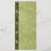 Vintage Wedding, Victoriaans druivenbladeren Menu (Achterkant)