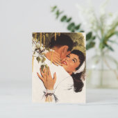 Vintage Wedding Voorstel Hug, sparen de Datum Aankondigingskaart (Staand voorkant)