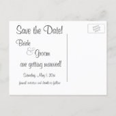 Vintage Wedding Voorstel Hug, sparen de Datum Aankondigingskaart (Achterkant)