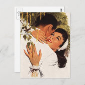 Vintage Wedding Voorstel, Love and Romance Briefkaart (Voorkant / Achterkant)