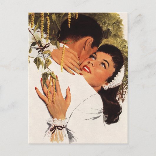 Vintage Wedding Voorstel, Love and Romance Briefkaart (Voorkant)
