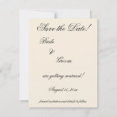 Vintage Wedding Voorstel Slepen Datum opslaan Kaart (Achterkant)