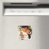 Vintage Wedding Voorstel Slepen Datum opslaan Magneet (Insitu (Vaatwasser))