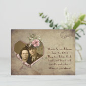 Vintage Wedding Vow Renewal Foto Briefkaart (Staand voorkant)