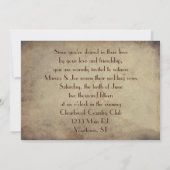 Vintage Wedding Vow Renewal Foto Briefkaart (Achterkant)