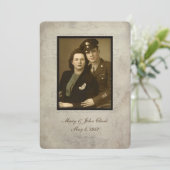 Vintage Wedding Vow Renewal lijst Kaart (Staand voorkant)