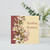 Vintage Wedding Vow Renewal Square Invitation Kaart (Staand voorkant)