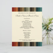 Vintage Wedding, Warm Autumn Stripes Pattern (Staand voorkant)