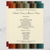 Vintage Wedding, Warm Autumn Stripes Pattern (Voorkant / Achterkant)
