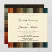 Vintage Wedding, Warm Autumn Stripes Pattern Kaart (Voorkant / Achterkant)