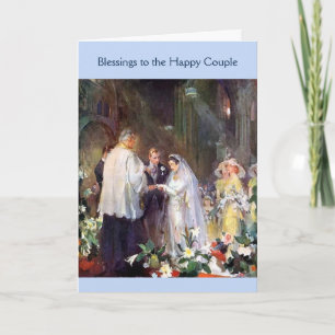 Vintage Wedding - Zegen aan het gelukkige paar, Kaart