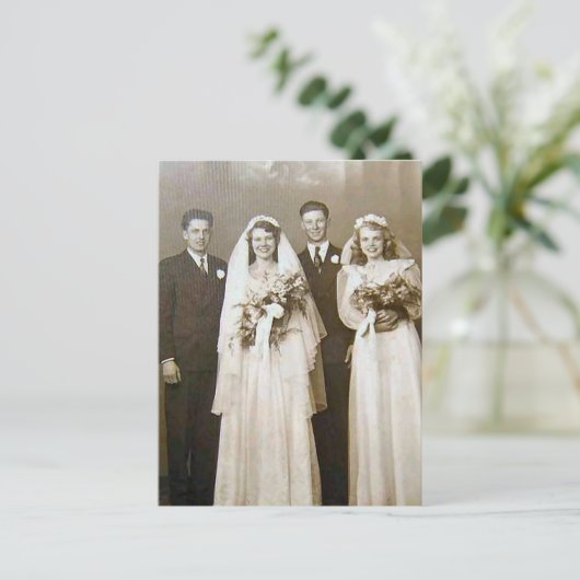 Vintage Weddings Briefkaart (Staand voorkant)