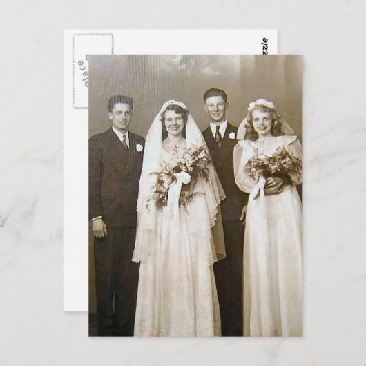 Vintage Weddings Briefkaart (Voorkant / Achterkant)