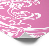 Vintage weduwenkaart 2 Roze Poster (Hoek)