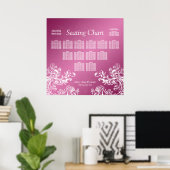 Vintage weduwenkaart 2 Roze Poster (Thuiskantoor)