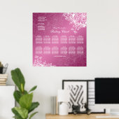 Vintage weduwenkaart Draait roze Poster (Thuiskantoor)