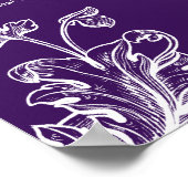 Vintage weduwenkaart Paars Poster (Hoek)