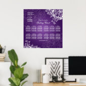 Vintage weduwenkaart Paars Poster (Thuiskantoor)