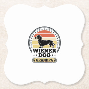 Vintage Weense Hond Opa Dachshund Shirt Ontwerp_ Kartonnen Onderzetters