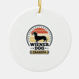 Vintage Weense Hond Opa Dachshund Shirt Ontwerp_ Keramisch Ornament
