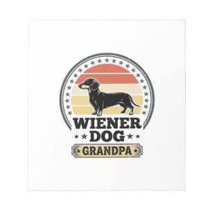 Vintage Weense Hond Opa Dachshund Shirt Ontwerp_ Notitieblok