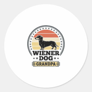 Vintage Weense Hond Opa Dachshund Shirt Ontwerp_ Ronde Sticker
