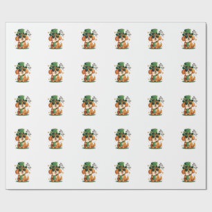 Vintage Wees Er Bij Met Bellen Aan Hond St. Patric Cadeaupapier