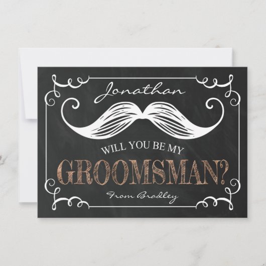 Vintage Wees mijn kamermannen | Groomsman Kaart (Voorkant)