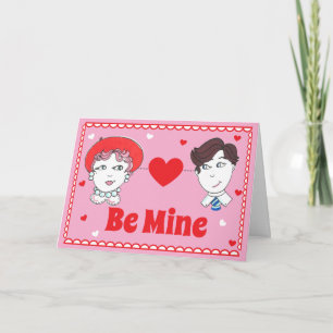 Vintage Wees Van Mij, Valentijnskaart Kaart