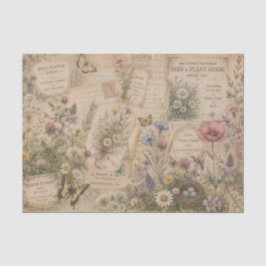 Vintage Weide Bloemige Wilde Bloemen Zaadcatalogi  Tissuepapier