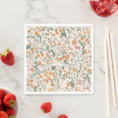 Vintage Weide Feest Bloemen Servet (Insitu)