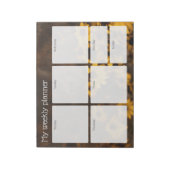 Vintage weide weekplanner notitieblok (Linkerzijde)