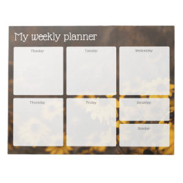 Vintage weide weekplanner notitieblok