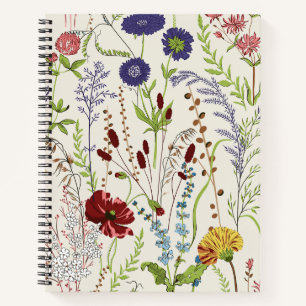 Vintage Weide Wilde Bloem Botanisch Notitieboek
