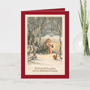 Vintage Weihnachten Duits Wenskaart Feestdagen Kaart