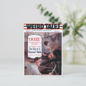 Vintage Weird Tales Ooze Cover 1923 Art Briefkaart (Staand voorkant)