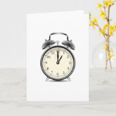 Vintage Wekker Kaart (Gele Bloem)