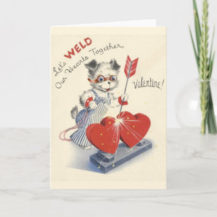 Vintage Welder Valentijnsdag Kaart