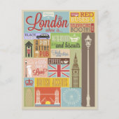 Vintage Welkom in Londen Briefkaart (Voorkant)