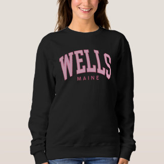 Vintage Wells Beach ME Maine summer Preppy Throwba Trui