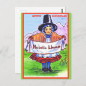 Vintage Welsh Kerstmis Nadolig Llawen Briefkaart (Voorkant / Achterkant)
