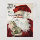 Vintage Welvaart KerstkerstBriefkaart  Briefkaart (Voorkant)