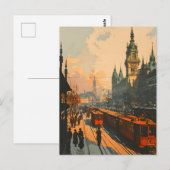 Vintage Wenen Winter Ansichtkaart Briefkaart (Voorkant / Achterkant)