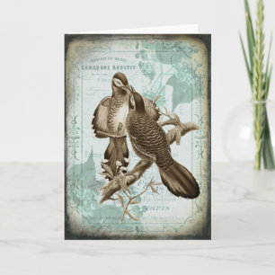 Vintage Wenskaart vogelpest Kaart