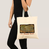 Vintage Wereldkaart Canvas tas (Voorkant (product))