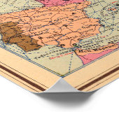 Vintage wereldkaart poster (Hoek)