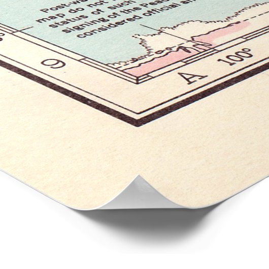 Vintage Wereldkaart Poster (Hoek)