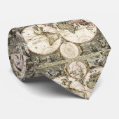 Vintage Wereldkaart Stropdas (Opgerold)