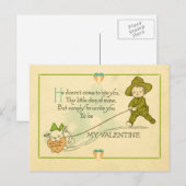 Vintage Wereldoorlog I Valentijn Feestdagenkaart (Voorkant / Achterkant)